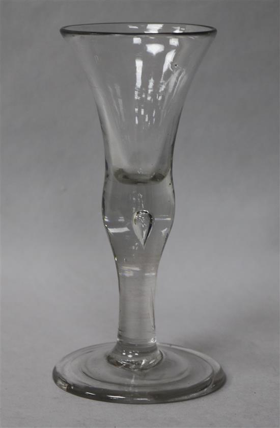 A George I tear drop glass